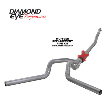 Diamond Eye Performance Diamond Eye KIT 4in Turbo Back MFLR RPLCMENT PIPE DUAL AL: 94-02 DODGE CUMMINS 5.9L