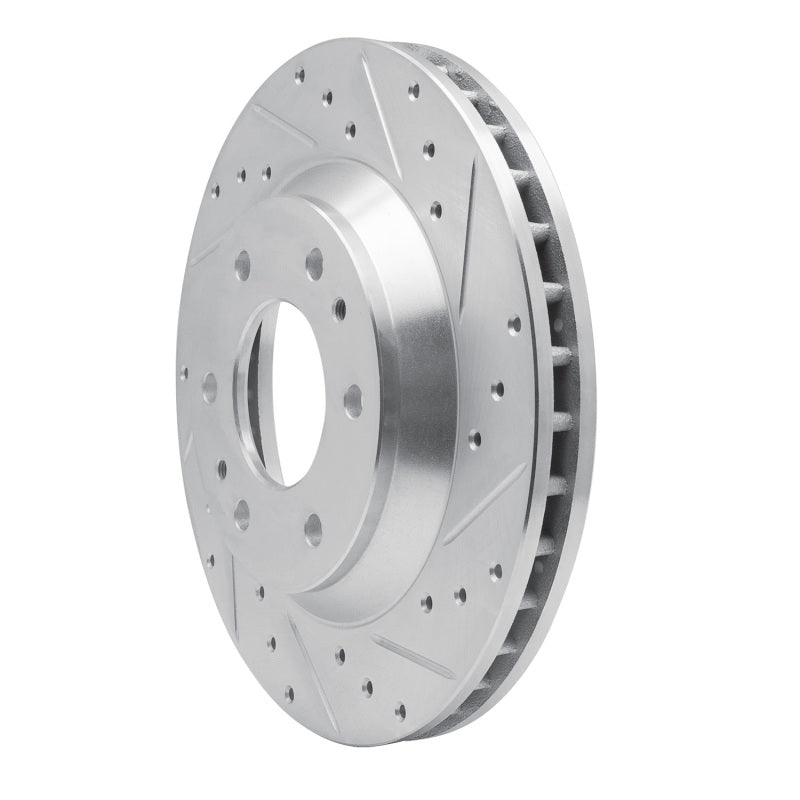 R1 Concepts R1 02-05 Buick Rainier Front Right Drilled & Slotted Silver Brake Rotor