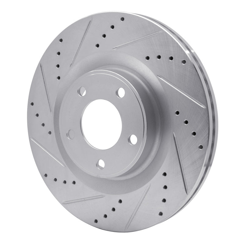 R1 Concepts R1 07-15 Ford Edge Front Left Drilled & Slotted Silver Brake Rotor