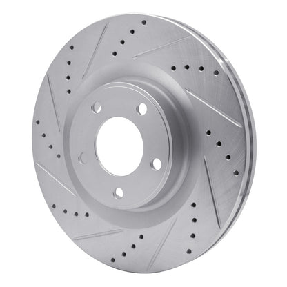 R1 Concepts R1 07-15 Ford Edge Front Left Drilled & Slotted Silver Brake Rotor