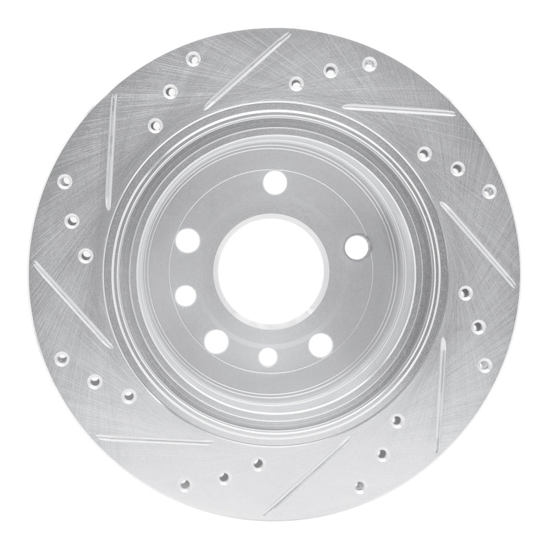 R1 Concepts R1 01-01 Cadillac CATERA Rear Right Drilled & Slotted Silver Brake Rotor