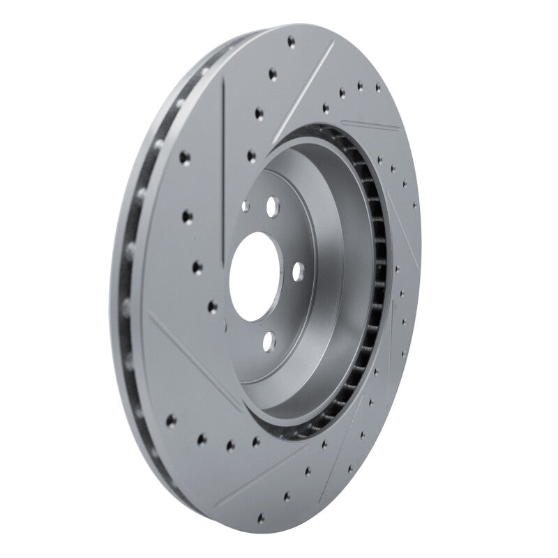 R1 Concepts R1 17-25 Tesla Model 3 Front Right Drilled & Slotted Silver Brake Rotor