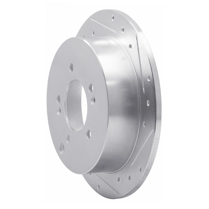 R1 Concepts R1 01-16 Hyundai Santa Fe Rear Right Drilled & Slotted Silver Brake Rotor
