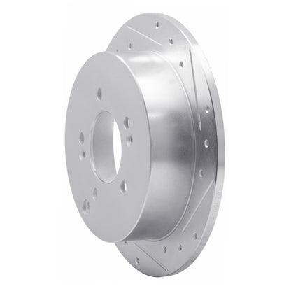 R1 Concepts R1 01-16 Hyundai Santa Fe Rear Right Drilled & Slotted Silver Brake Rotor