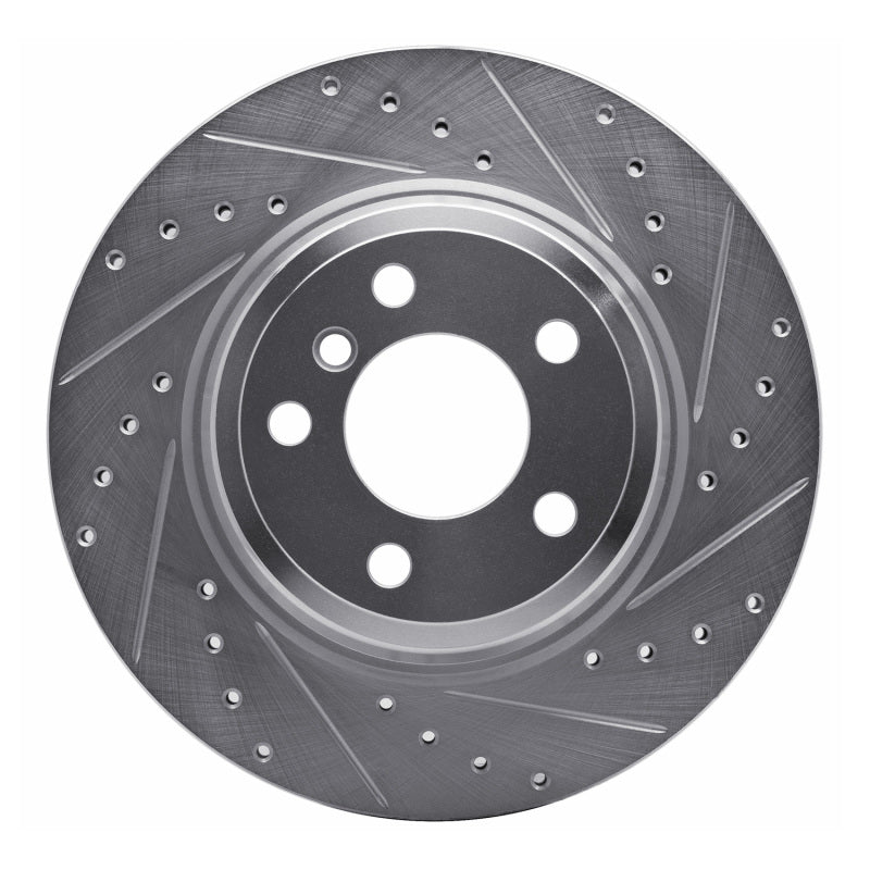 R1 Concepts R1 12-20 BMW 435I Rear Right Drilled & Slotted Silver Brake Rotor