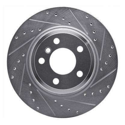 R1 Concepts R1 12-20 BMW 435I Rear Right Drilled & Slotted Silver Brake Rotor