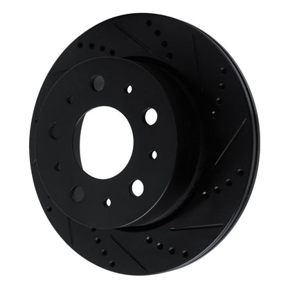 R1 Concepts R1 14-21 Ram Promaster 2500 Rear Right Drilled & Slotted Black Brake Rotor