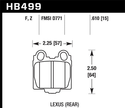 Hawk Performance Hawk 00-05 Lexus IS300 HPS Street Rear Brake Pads