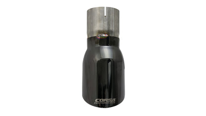 CORSA Performance Corsa Single Universal 3.0in Inlet / 4.0in Outlet Black PVD Pro-Series Tip Kit