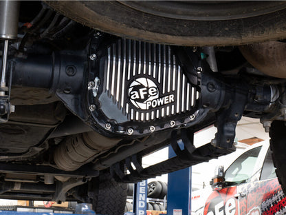 aFe POWER Pro Series Rear Diff Cover Black w/ Machined Fins Ford F-250/350 23-26 (Sterling 11.6)