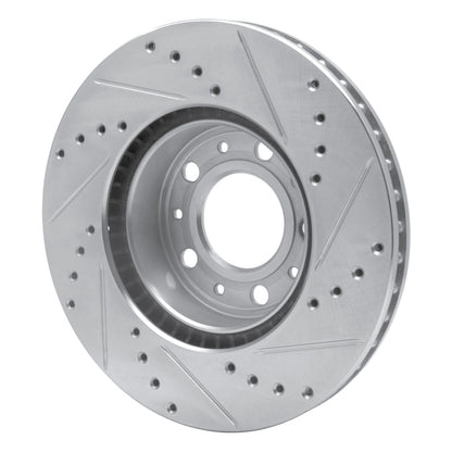 R1 Concepts R1 91-95 Volvo 740 Front Left Drilled & Slotted Silver Brake Rotor