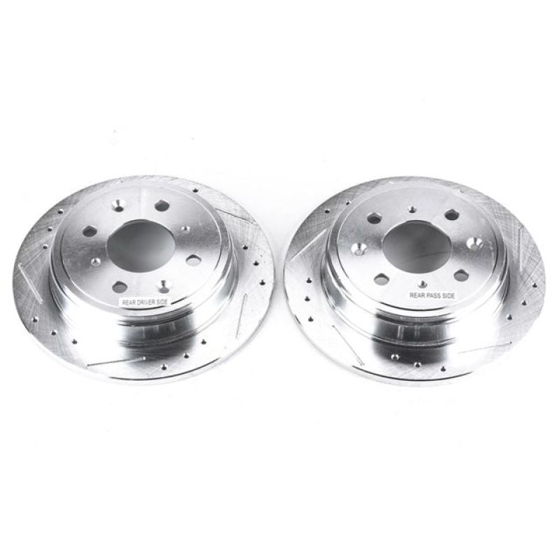 PowerStop Power Stop 90-01 Acura Integra Rear Evolution Drilled & Slotted Rotors - Pair
