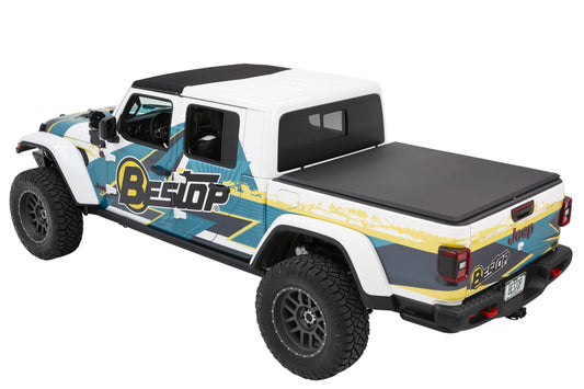 Bestop Roll Soft Tonneau - 20-26 Jeep Gladiator For 5 Ft. Bed EZ-Roll (Premium Black Twill)