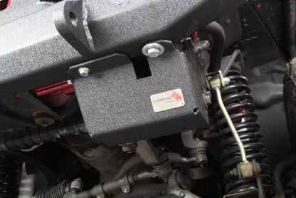 Fishbone Offroad 97-06 Jeep Wrangler TJ Steering Box Skid Plate - Black Textured Powdercoat