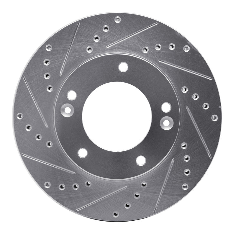 R1 Concepts R1 03-06 Kia SORENTO Front Left Drilled & Slotted Silver Brake Rotor