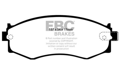 EBC 89-98 Nissan 240SX Yellowstuff Front Brake Pads