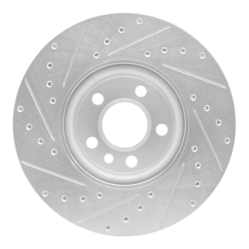 R1 Concepts R1 01-03 Volkswagen EuroVan Front Right Drilled & Slotted Silver Brake Rotor