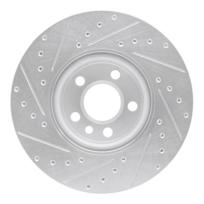 R1 Concepts R1 01-03 Volkswagen EuroVan Front Right Drilled & Slotted Silver Brake Rotor