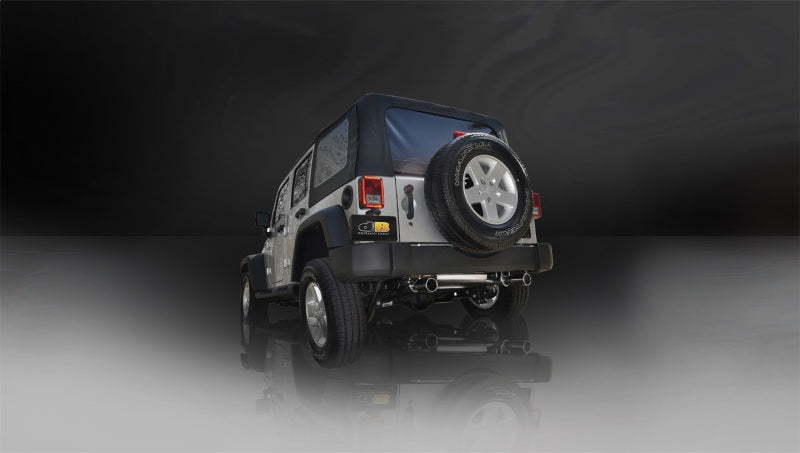 CORSA Performance Corsa 2007-2011 Jeep Wrangler 3.8L/12-14 Wrangler 3.6L Polished Sport Axle-Back Exhaust