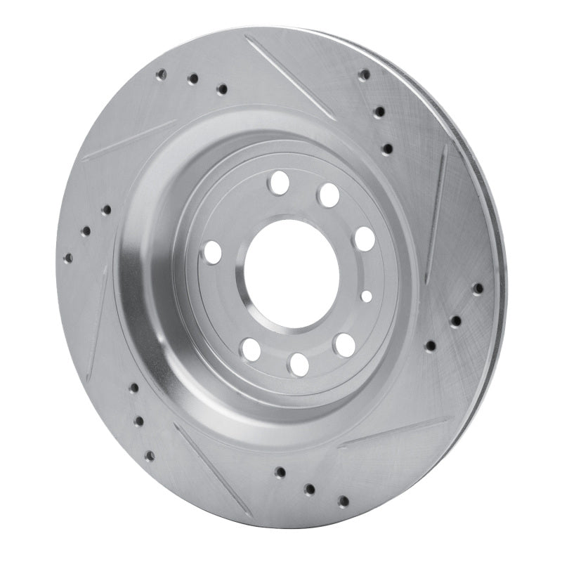 R1 Concepts R1 03-11 Cadillac BLS (Mexico) Rear Left Drilled & Slotted Silver Brake Rotor
