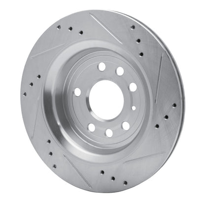 R1 Concepts R1 03-11 Cadillac BLS (Mexico) Rear Left Drilled & Slotted Silver Brake Rotor