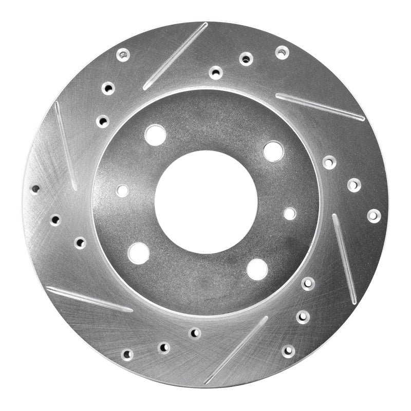 R1 Concepts R1 89-98 Hyundai SONATA Front Left Drilled & Slotted Silver Brake Rotor