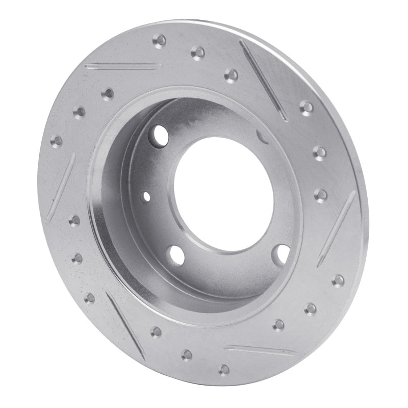 R1 Concepts R1 78-80 Ford Fiesta (USA/Canada) Front Left Drilled & Slotted Silver Brake Rotor