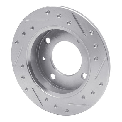 R1 Concepts R1 78-80 Ford Fiesta (USA/Canada) Front Left Drilled & Slotted Silver Brake Rotor