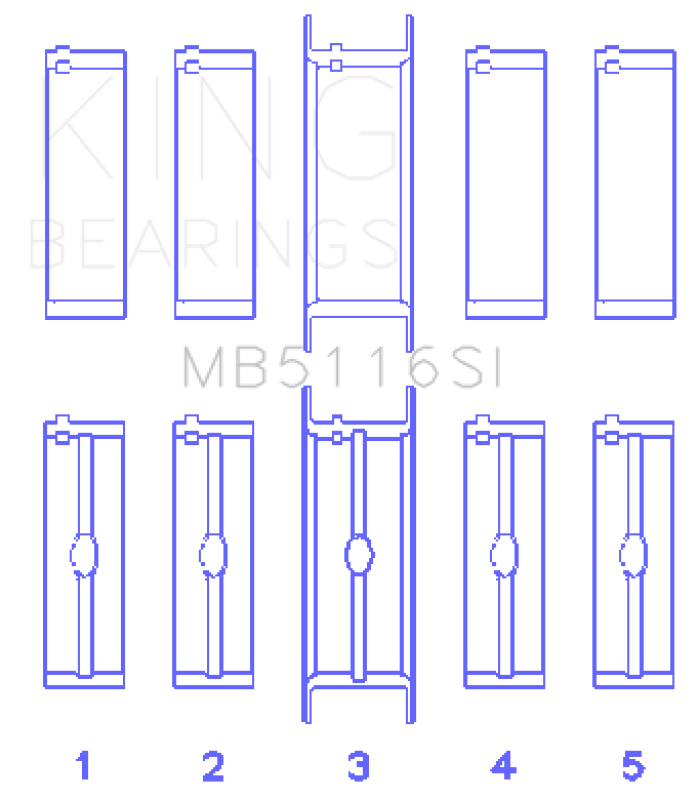 King Engine Bearings Chrysler 426Ci/ 440Ci V8 OHV Main Bearing Set