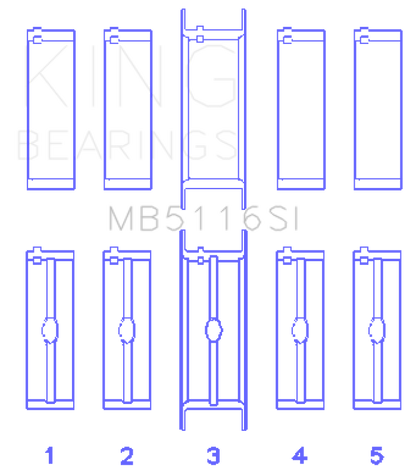 King Engine Bearings Chrysler 426Ci/ 440Ci V8 OHV Main Bearing Set