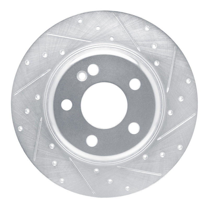 R1 Concepts R1 15-21 Mercedes-Benz C200 (Mexico) Rear Right Drilled & Slotted Silver Brake Rotor