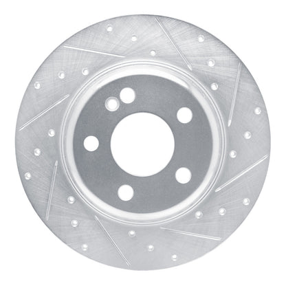 R1 Concepts R1 15-21 Mercedes-Benz C200 (Mexico) Rear Right Drilled & Slotted Silver Brake Rotor