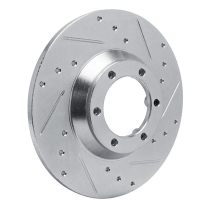 R1 Concepts R1 78-83 Chevrolet Luv Front Right Drilled & Slotted Silver Brake Rotor