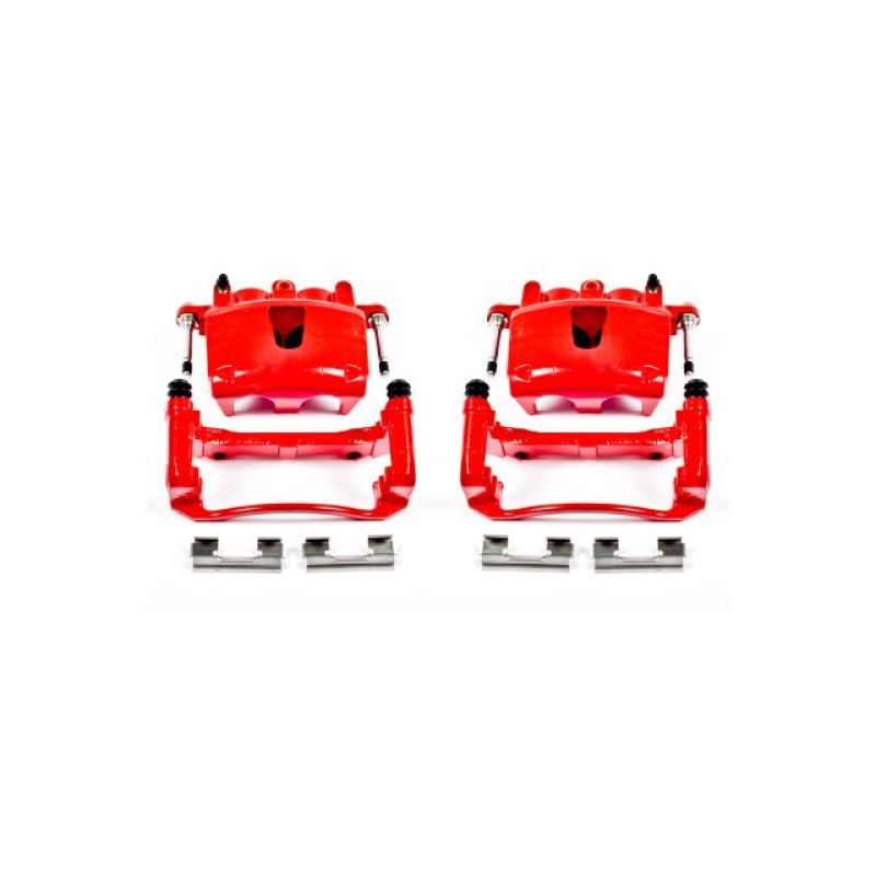 PowerStop Power Stop 06-10 Jeep Commander Front Red Calipers w/Brackets - Pair