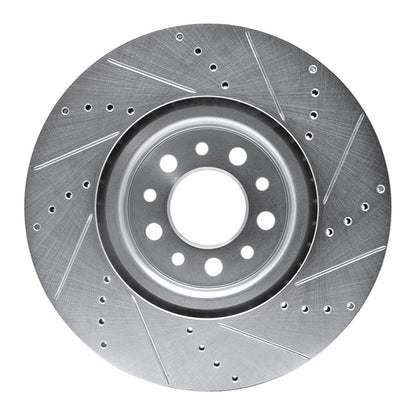 R1 Concepts R1 14-25 Alfa Romeo Tonale Front Left Drilled & Slotted Silver Brake Rotor