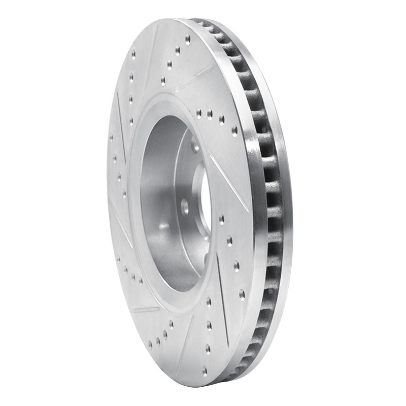 R1 Concepts R1 05-14 Infiniti FX45 Front Right Drilled & Slotted Silver Brake Rotor