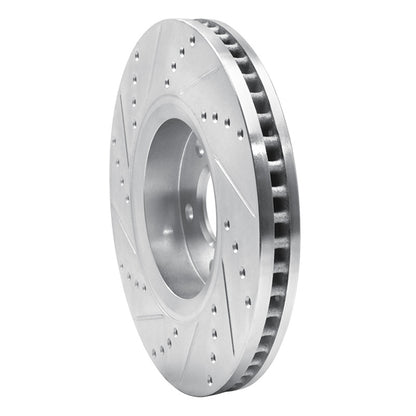 R1 Concepts R1 05-14 Infiniti FX45 Front Right Drilled & Slotted Silver Brake Rotor