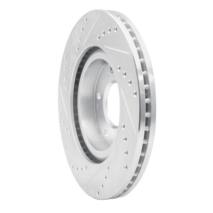 R1 Concepts R1 04-12 Mitsubishi Eclipse Front Right Drilled & Slotted Silver Brake Rotor