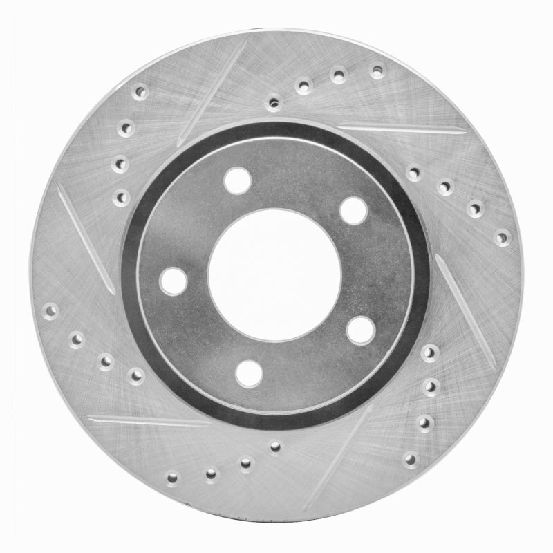 R1 Concepts R1 01-07 Chrysler Town & Country Front Left Drilled & Slotted Silver Brake Rotor