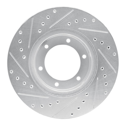 R1 Concepts R1 91-98 Toyota 4Runner Front Right Drilled & Slotted Silver Brake Rotor