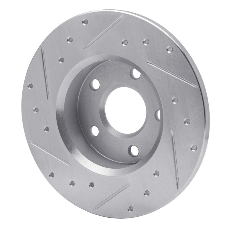 R1 Concepts R1 1984-1987 Pontiac Fiero Rear Right Drilled & Slotted Silver Brake Rotor