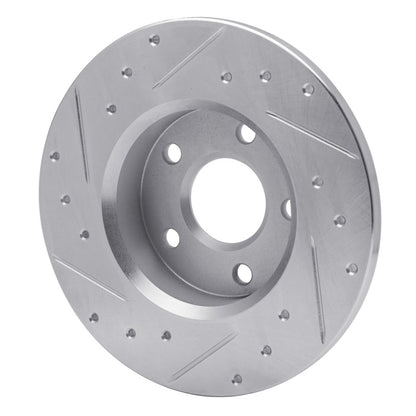 R1 Concepts R1 1984-1987 Pontiac Fiero Rear Right Drilled & Slotted Silver Brake Rotor