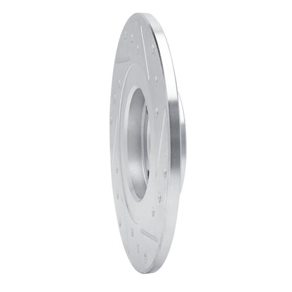 R1 Concepts R1 81-84 Toyota Starlet Front Left Drilled & Slotted Silver Brake Rotor