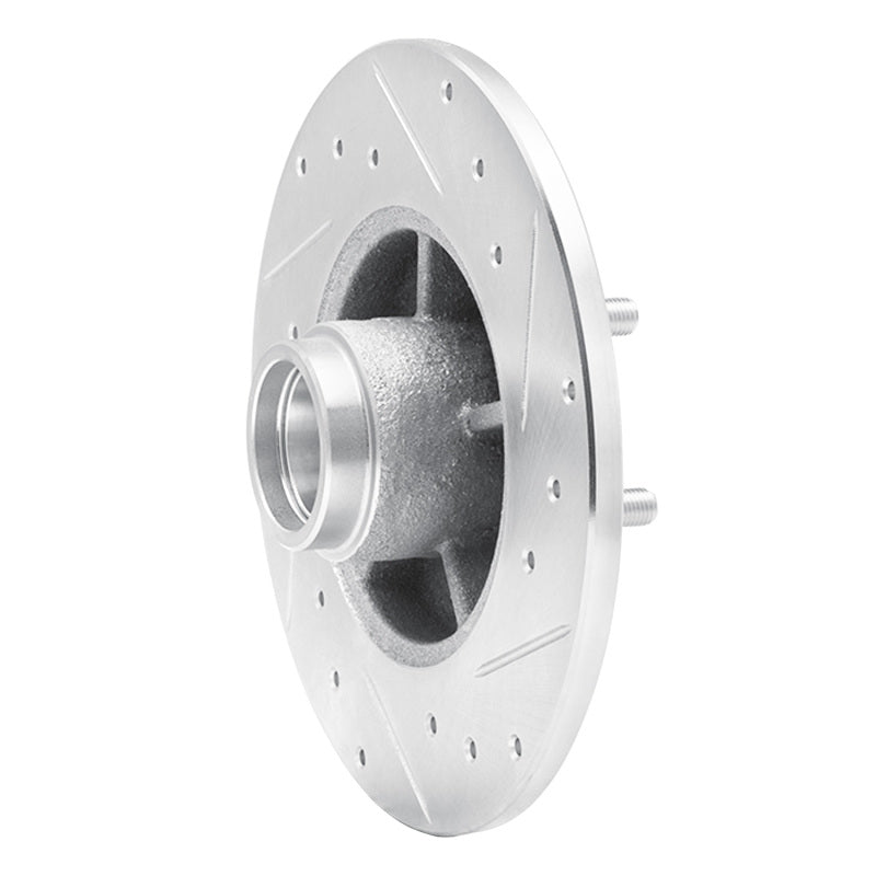 R1 Concepts R1 1984-1987 Pontiac Fiero Front Left Drilled & Slotted Silver Brake Rotor