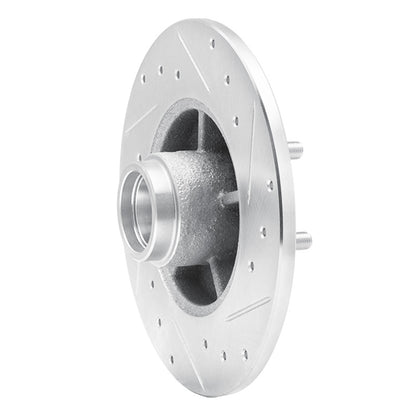 R1 Concepts R1 1984-1987 Pontiac Fiero Front Left Drilled & Slotted Silver Brake Rotor