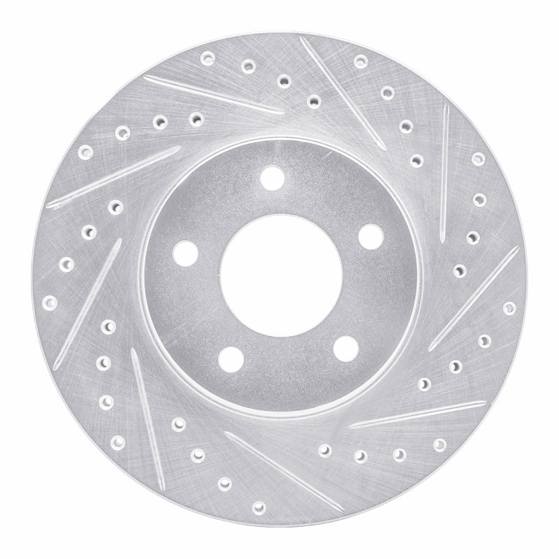 R1 Concepts R1 01-07 Buick Rendezvous Front Right Drilled & Slotted Silver Brake Rotor