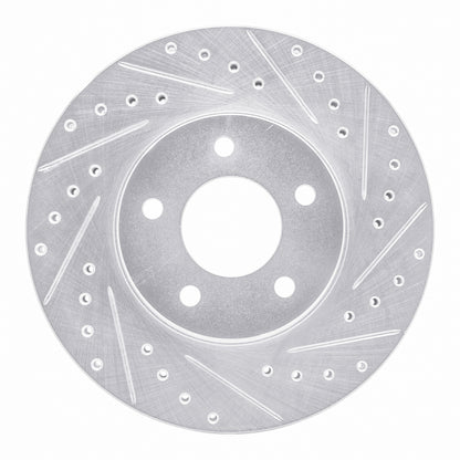 R1 Concepts R1 01-07 Buick Rendezvous Front Right Drilled & Slotted Silver Brake Rotor