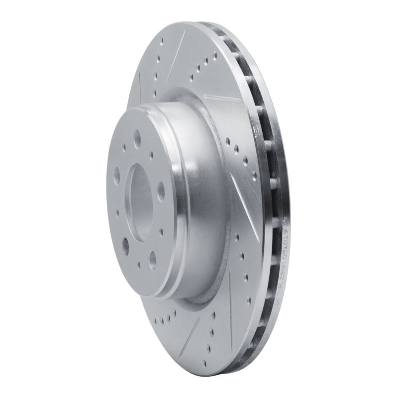 R1 Concepts R1 17-25 Tesla Model 3 Front Left Drilled & Slotted Silver Brake Rotor