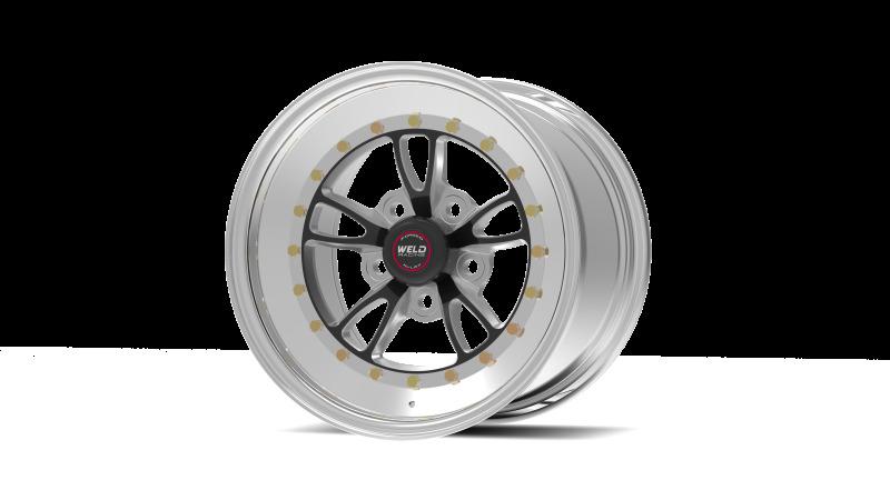Weld Full Throttle 15x7 / 5x4.5 BP / 3.5in. BS Black Wheel - Polished Non Beadlock