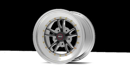 Weld Full Throttle 15x7 / 5x4.5 BP / 3.5in. BS Black Wheel - Polished Non Beadlock